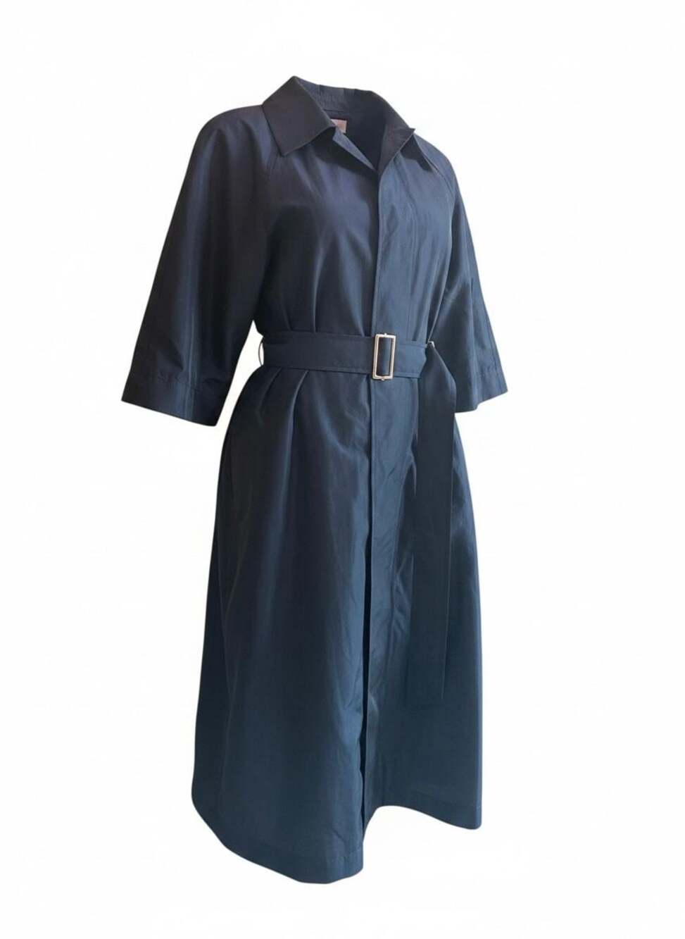 Elie Tahari Silk Short Sleeve Belted Midi Dress - Picture 3 of 4